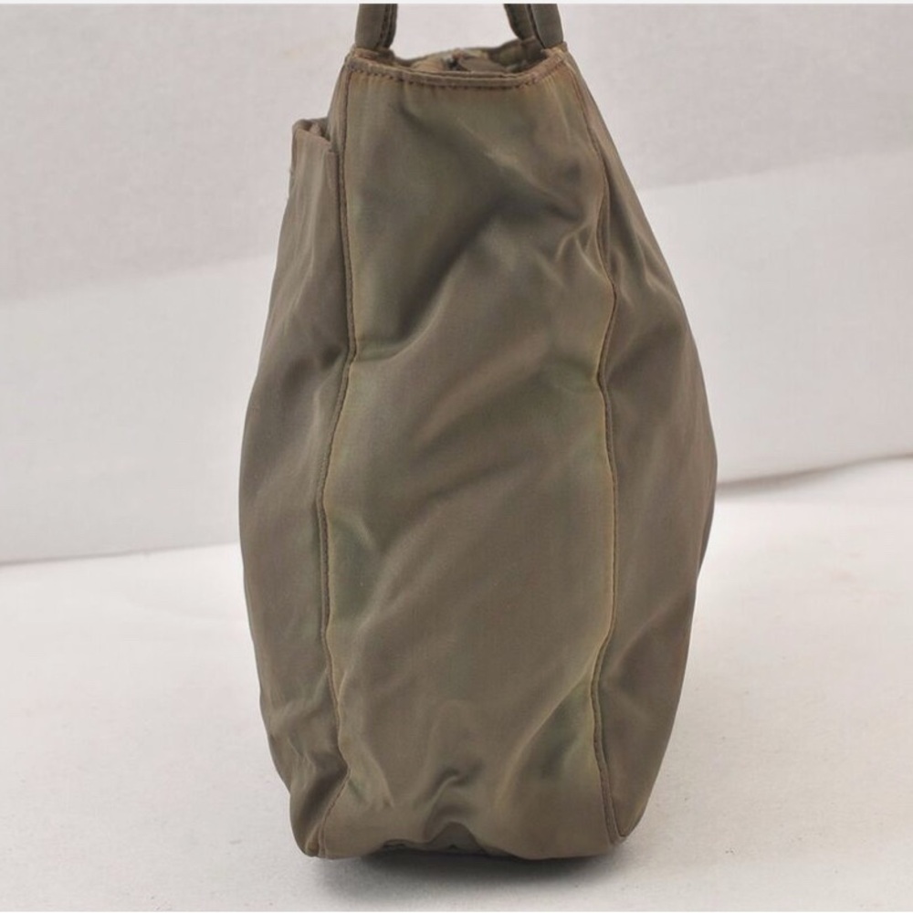 Authentic PRADA Nylon Tessuto Shoulder Tote Bag Khaki - Picture 6 of 12